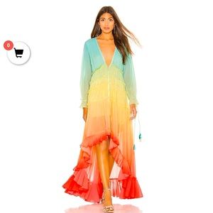Bohemian Rainbow Tiered Maxi Dress. New and beautiful